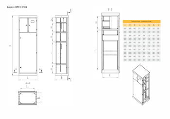 Корпус ВРУ-3 1800х630х450  IP31 без б/п  RAL 7035 серый с отсеком под рубильник TEXENERGO